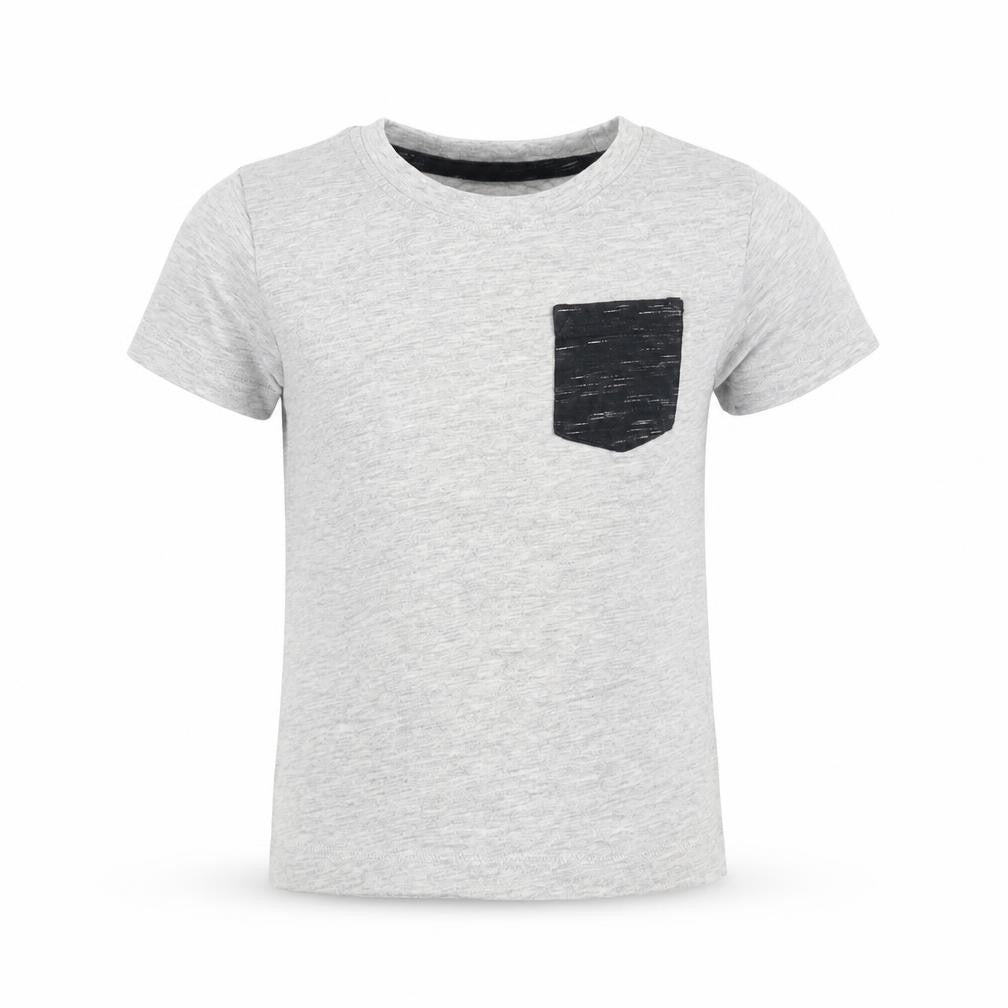 Front view of Preworn girls’ grey basic t-shirt, size 2-3, years