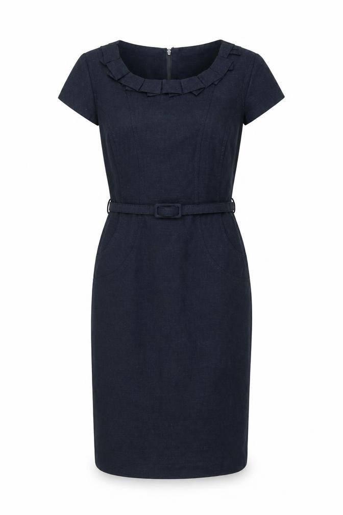 Front view of Autonomy women’s blue a-line, size UK 10