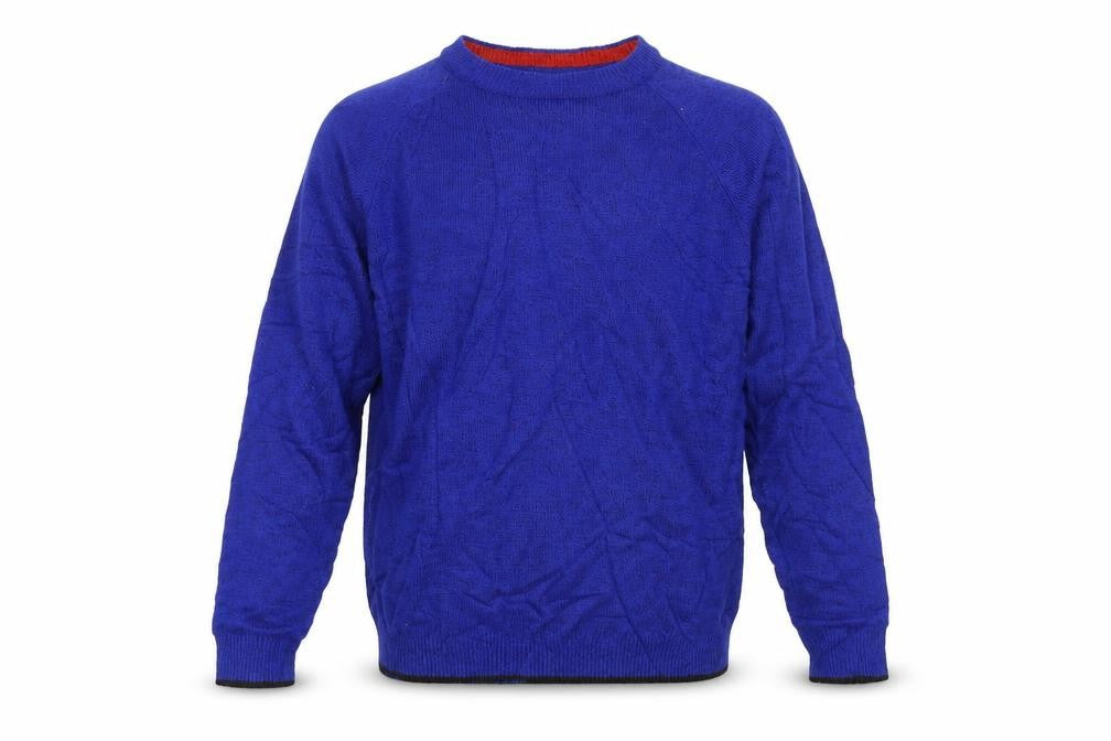 Front view of Burton men’s blue jumper, size S