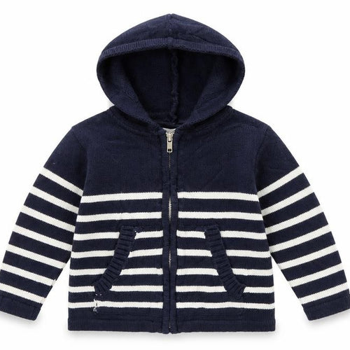 Hublot Girls Black Striped  Jacket  Size 3 Years