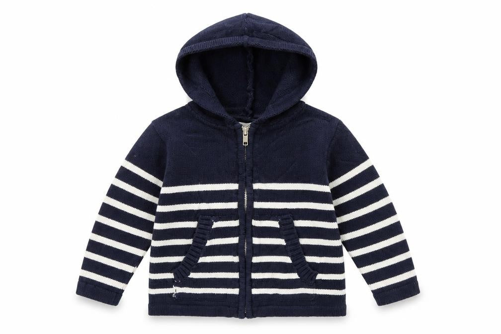 Hublot Girls Black Striped  Jacket  Size 3 Years