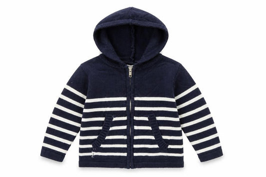 Front view of Hublot girls’ black striped jacket, size 3, years