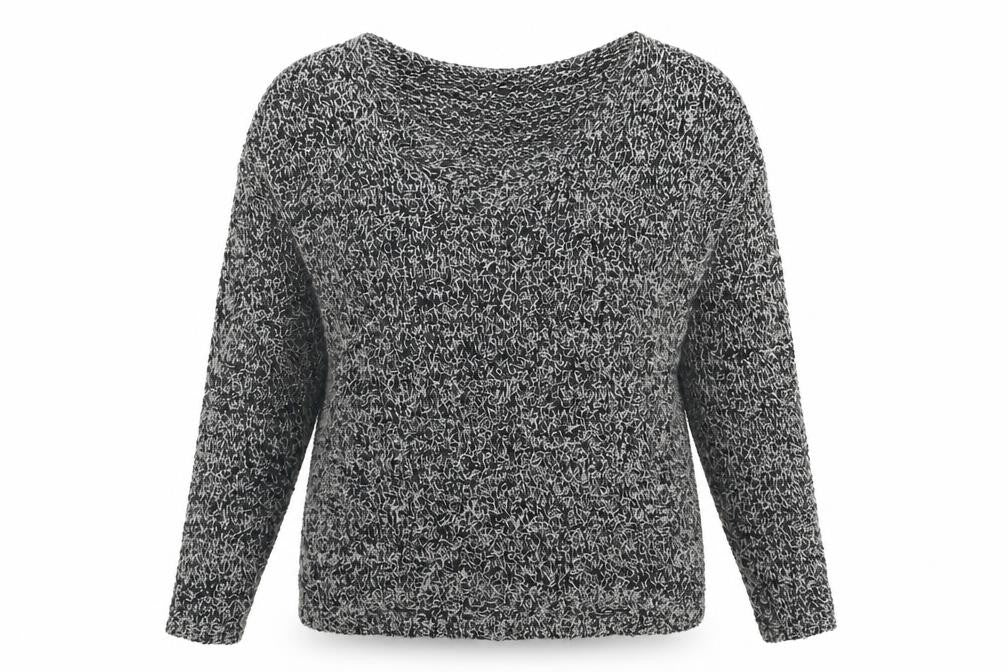 Front view of New Look women’s black jumper, size UK 14