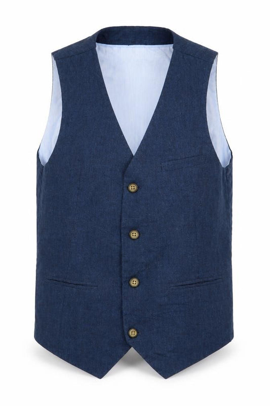Front view of m7S boys’ blue jacket, size 10, years