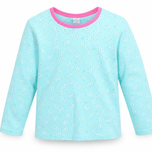 Mini Club Girls Blue   Basic T-Shirt Size 5 Years  - snowflake