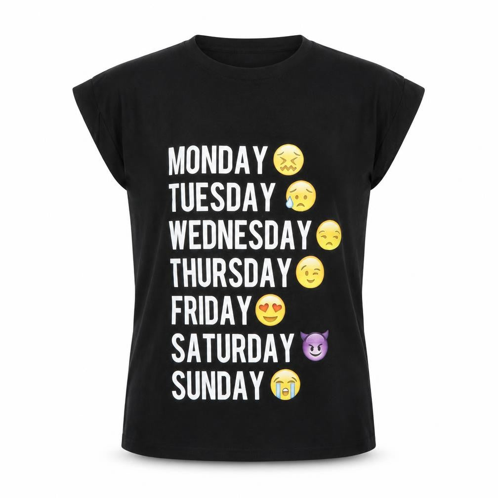 Primark Girls Black   Pullover T-Shirt Size 2XS  - emoji