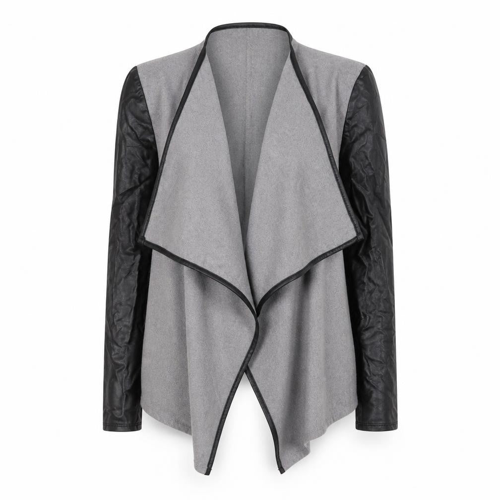 Front view of Quiz women’s grey jacket, size UK 8