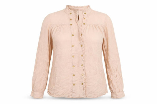 Front view of Vero Moda women’s pink basic blouse, size M