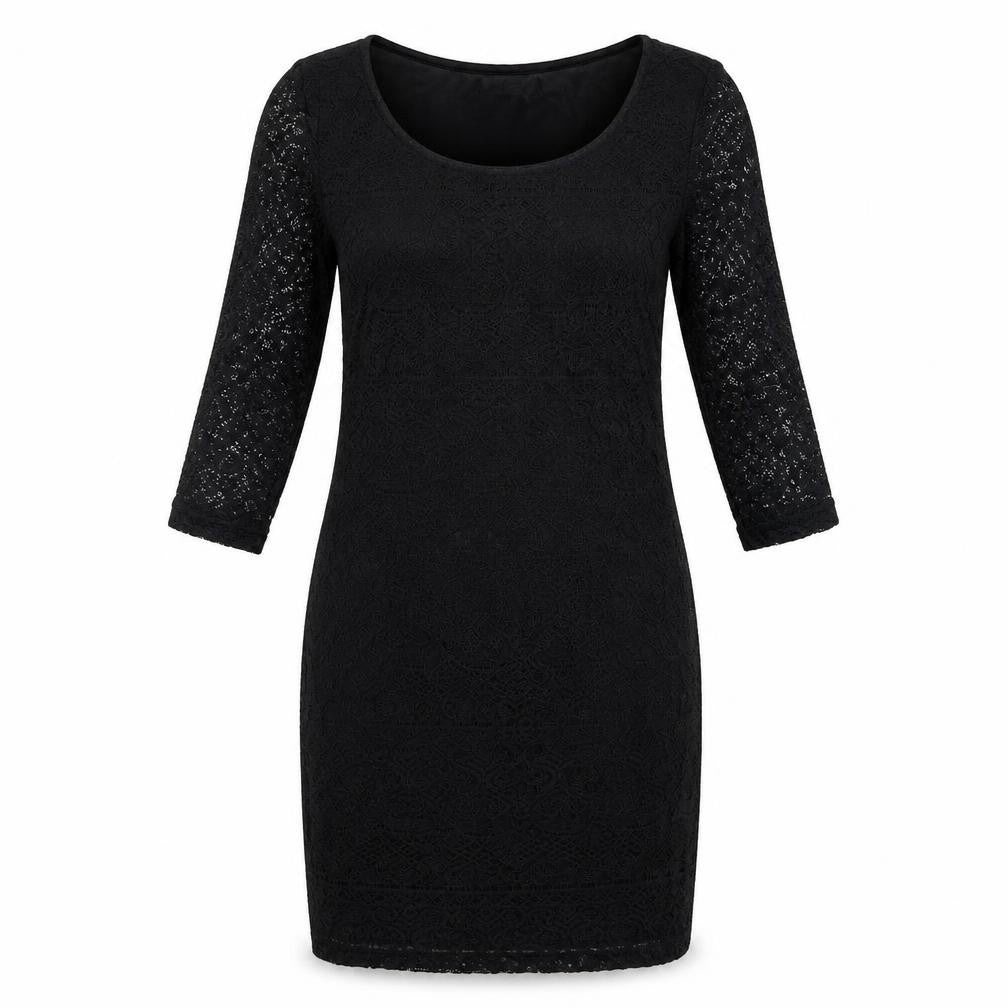 Front view of Amisu women’s black bodycon, size UK 8
