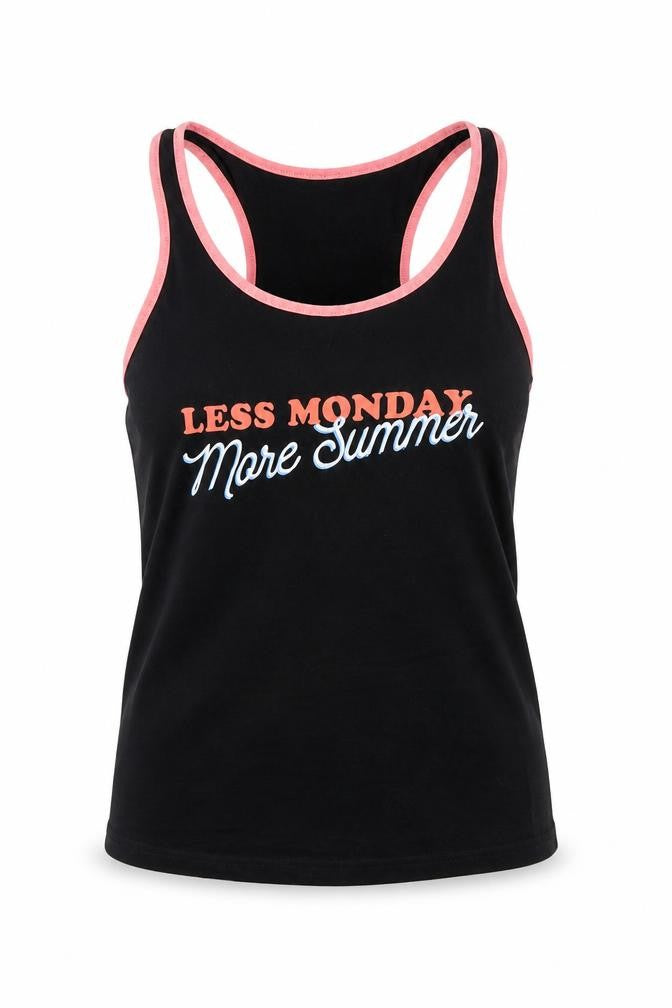 Front view of Sappy women’s black basic tank, size S