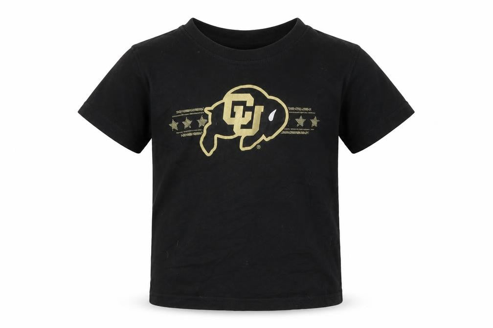 Front view of Threads boys’ black rayon basic t-shirt, size 3, years