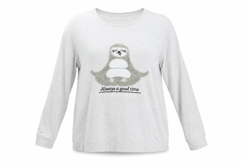 Front view of F&F women’s grey jumper, size UK 16