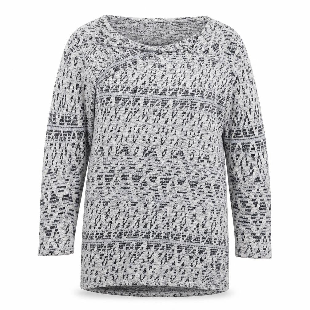 Front view of Atmosphere women’s grey cardigan jumper, size L