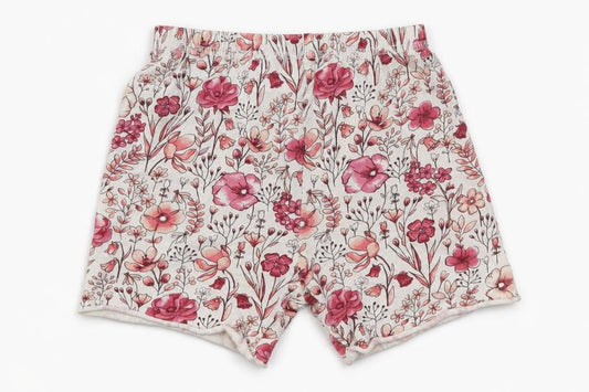 Front view of George girls’ white floral capri pyjama pants, size 3-4, years