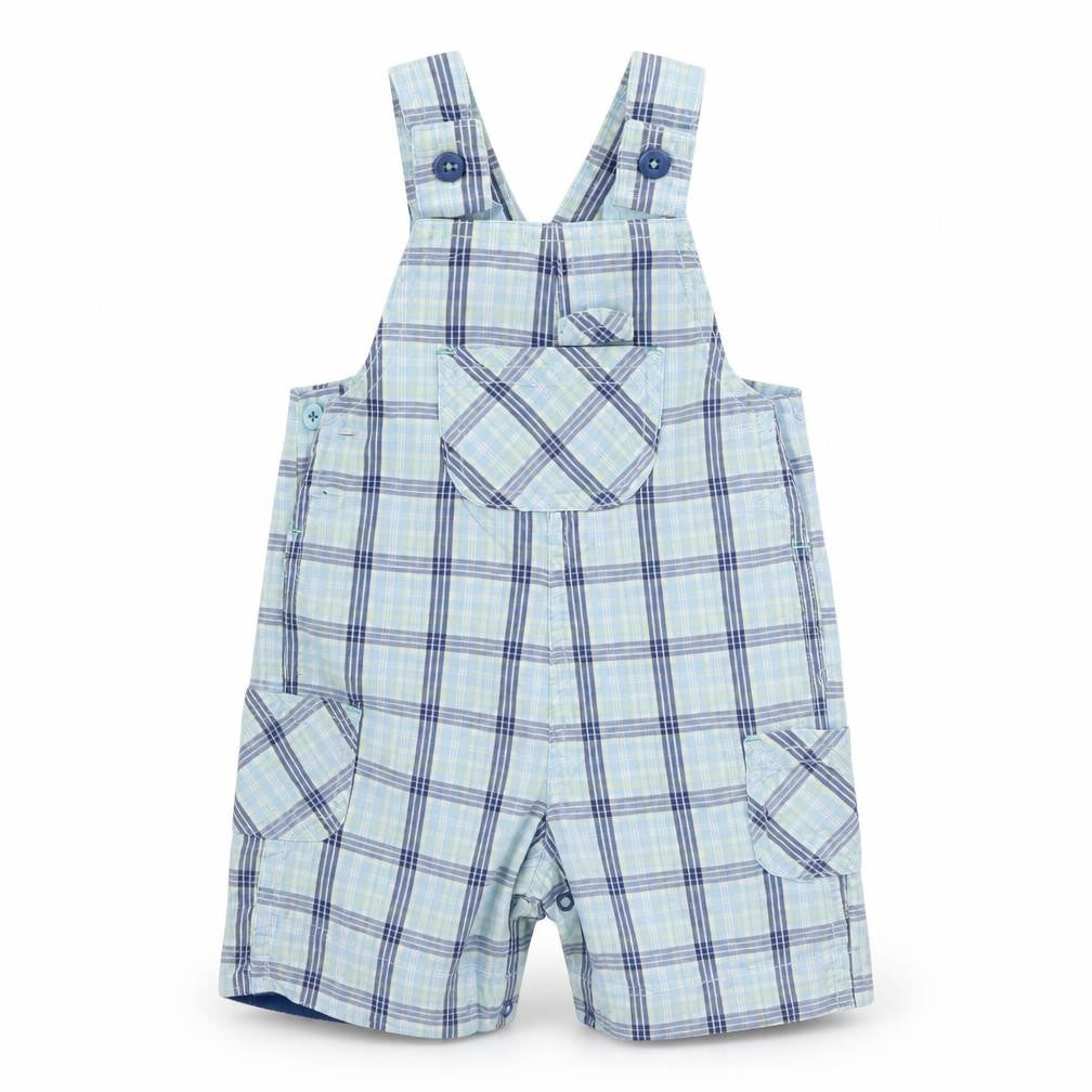 George Boys Blue Plaid  Dungaree One-Piece Size 3-6 Months