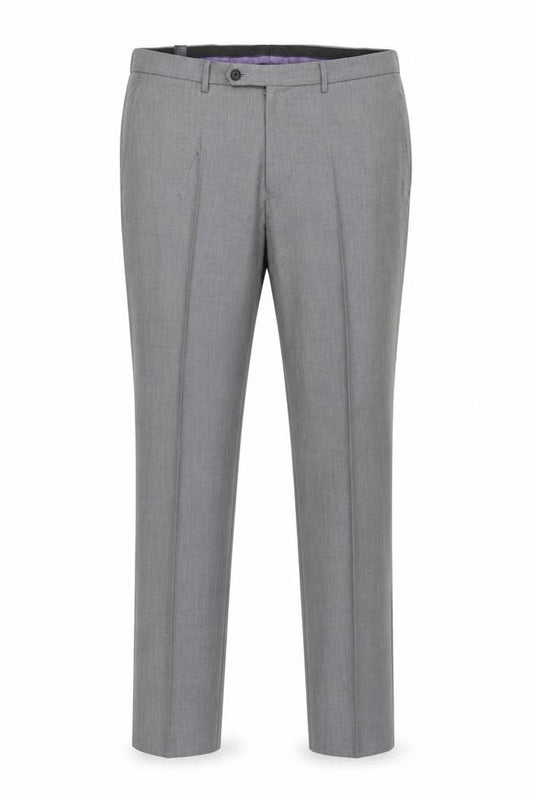 Front view of George men’s grey dress pants trousers, size 34, in, 26-inch leg