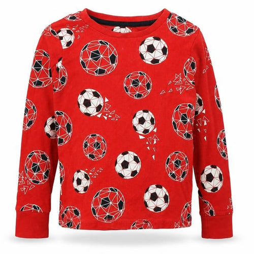 George Boys Red Spotted  Pullover Jumper Size 6 Years  - Football