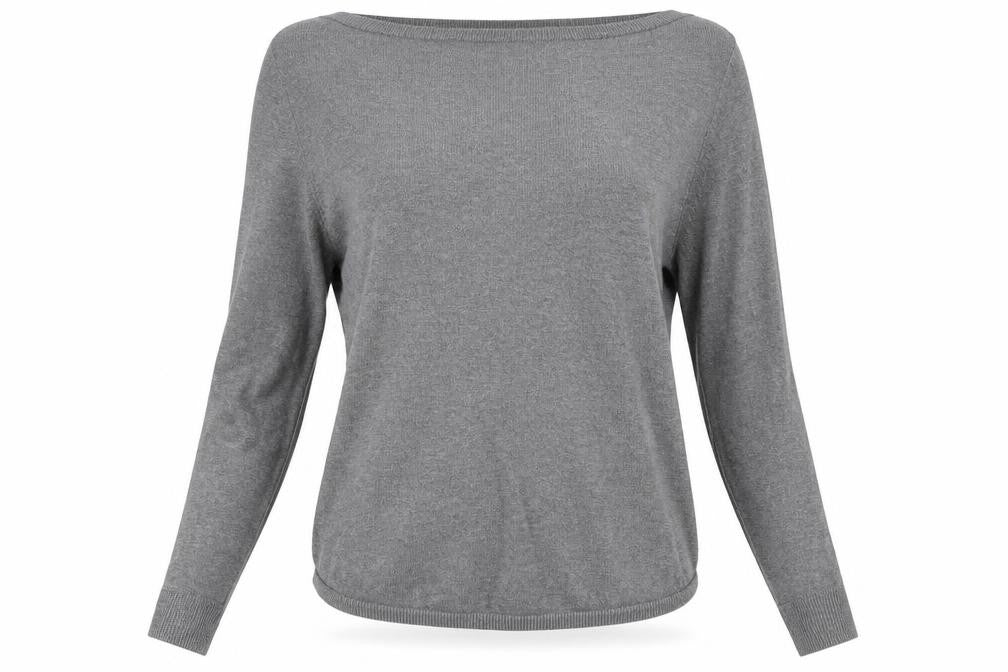 Front view of H&M women’s grey jumper, size XS