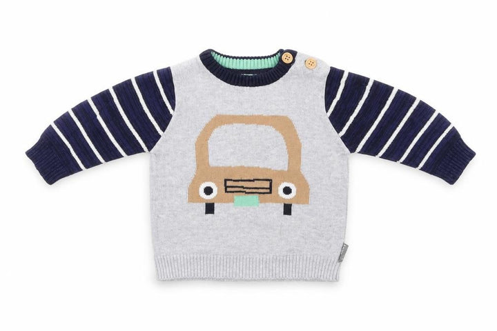 Nutmeg Baby Grey Pullover Jumper Size 0-3 Months - car