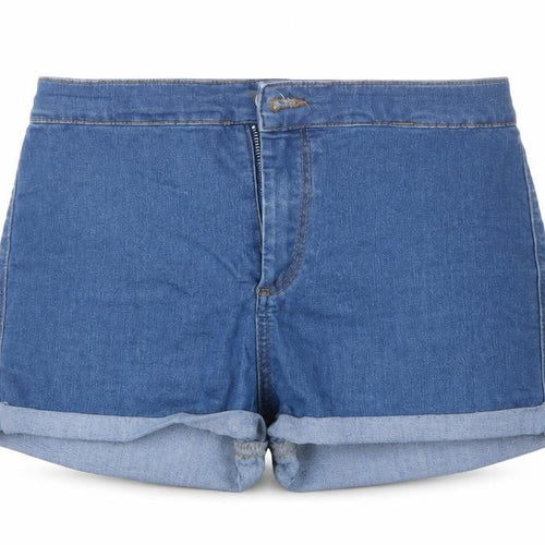 Topshop Womens Blue  Denim Hot Pants Shorts Size 30 in