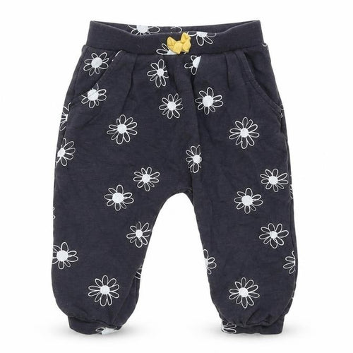 Nutmeg Girls Grey Floral  Jogger Trousers Size 6-9 Months