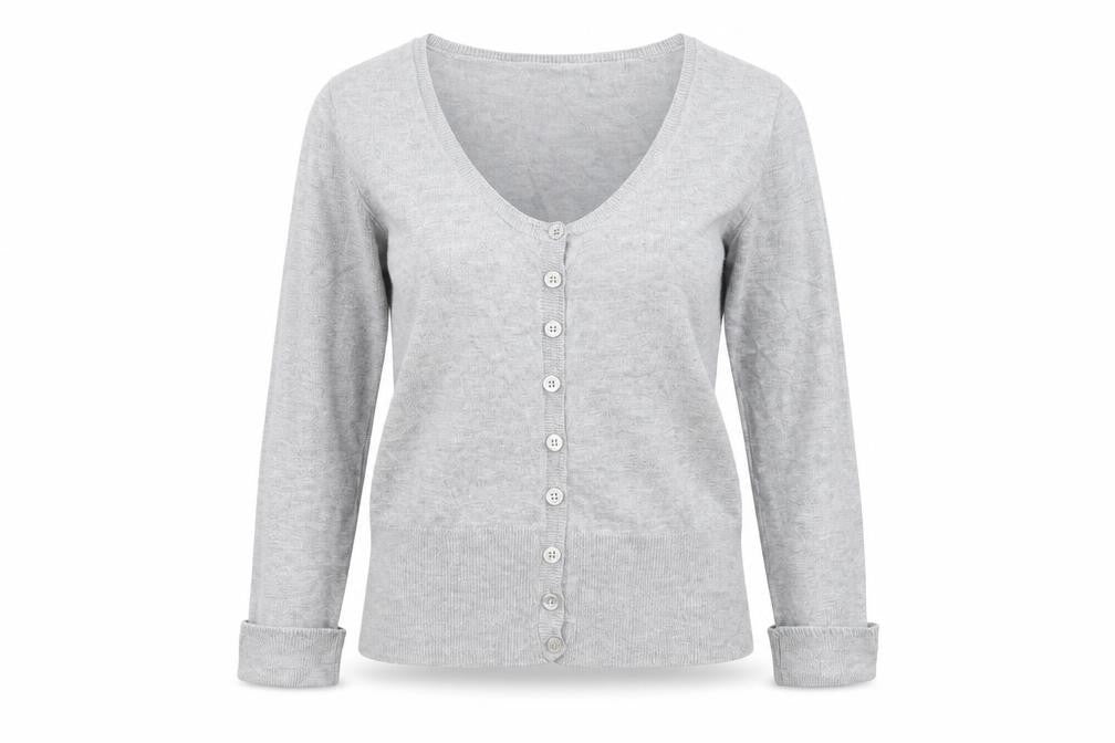 M&Co Womens Grey   Cardigan Jumper Size S
