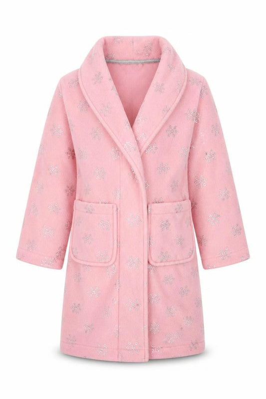 Front view of Cherokee girls’ pink argyle/diamond cami gown, size 5-6, years