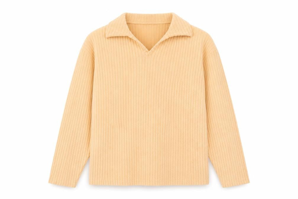Front view of TRADEMARK men’s orange jumper, size L