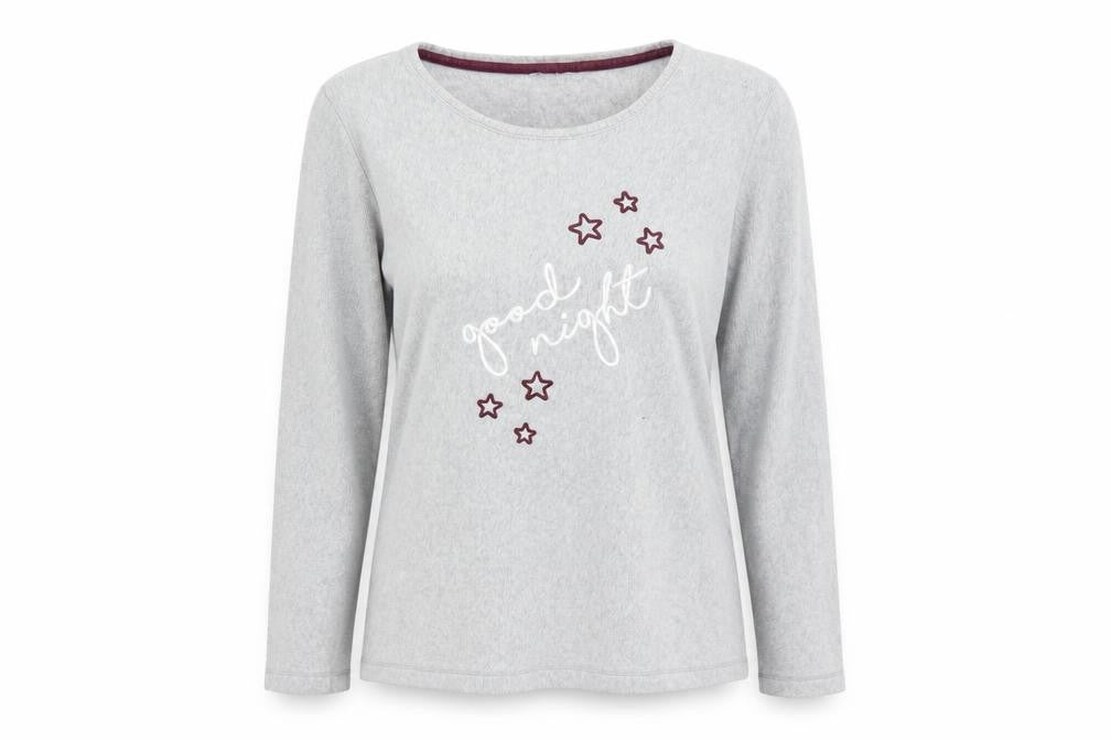 Preworn Womens Grey  Fleece Top Pyjama Top Size M
