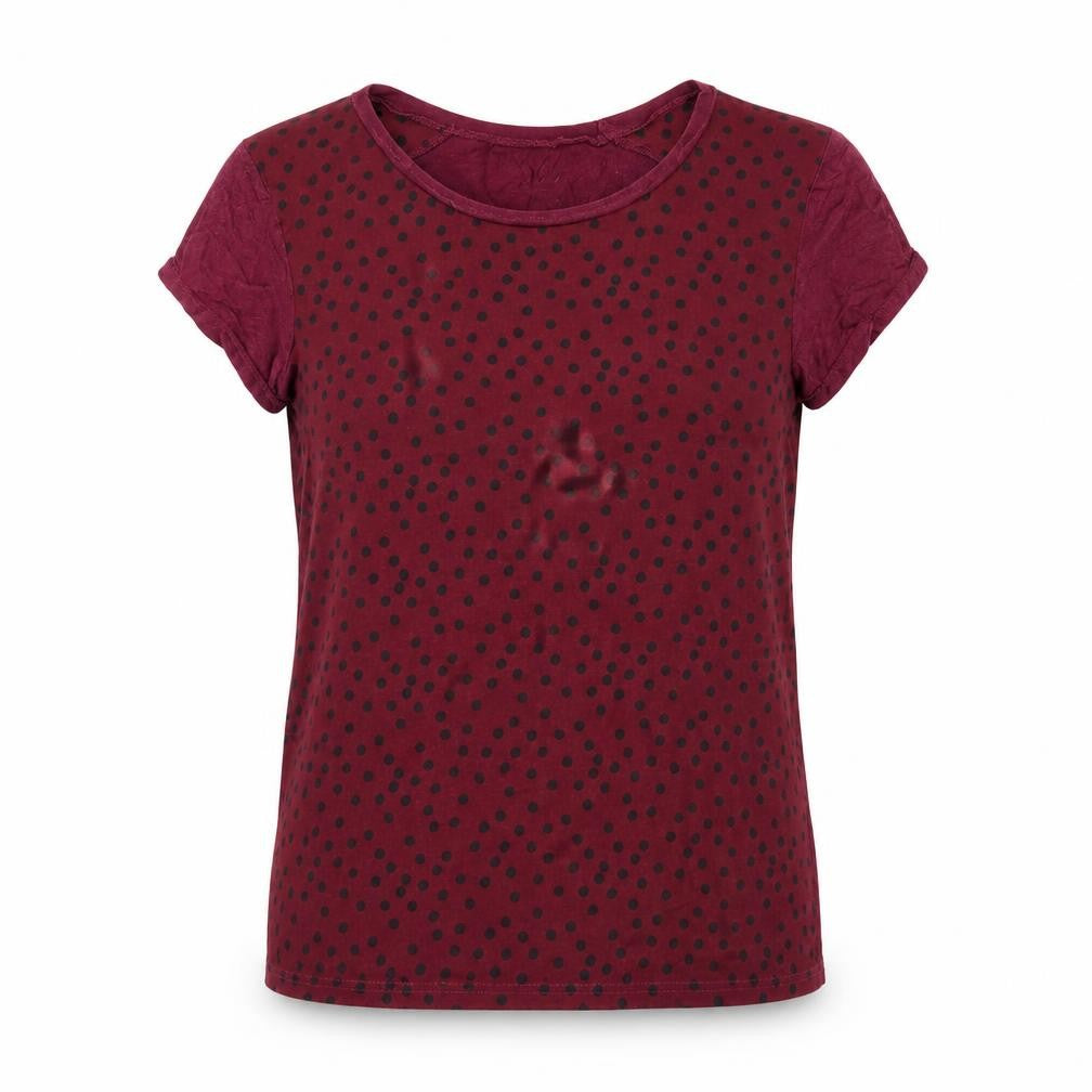 Topshop Womens Purple Polka Dot  Basic Blouse Size 8
