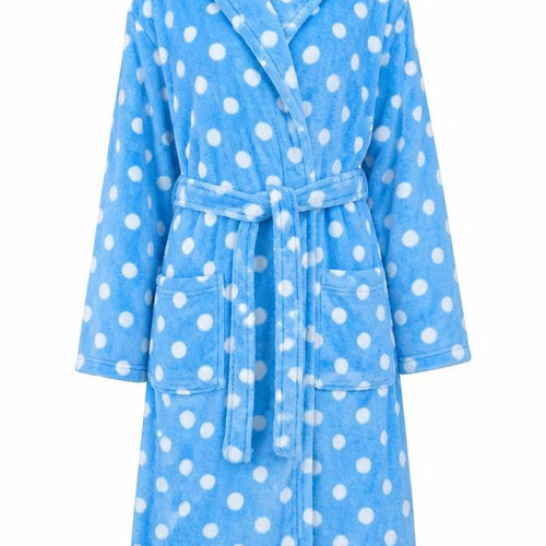 Lola & Coco Womens Blue Polka Dot  Chemise Robe Size S