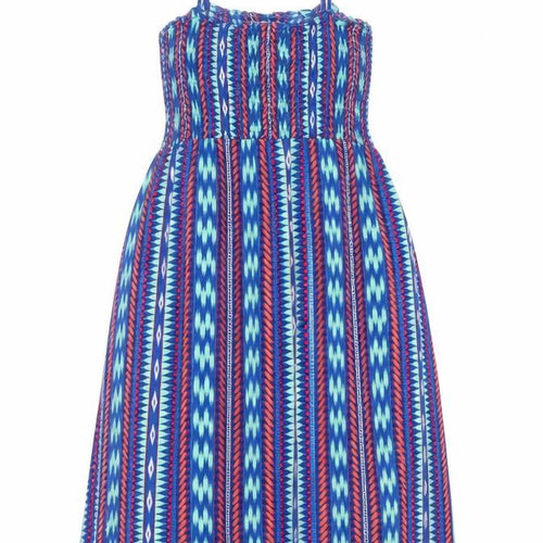 Papaya Womens Blue Geometric  Tank Dress  Size 8