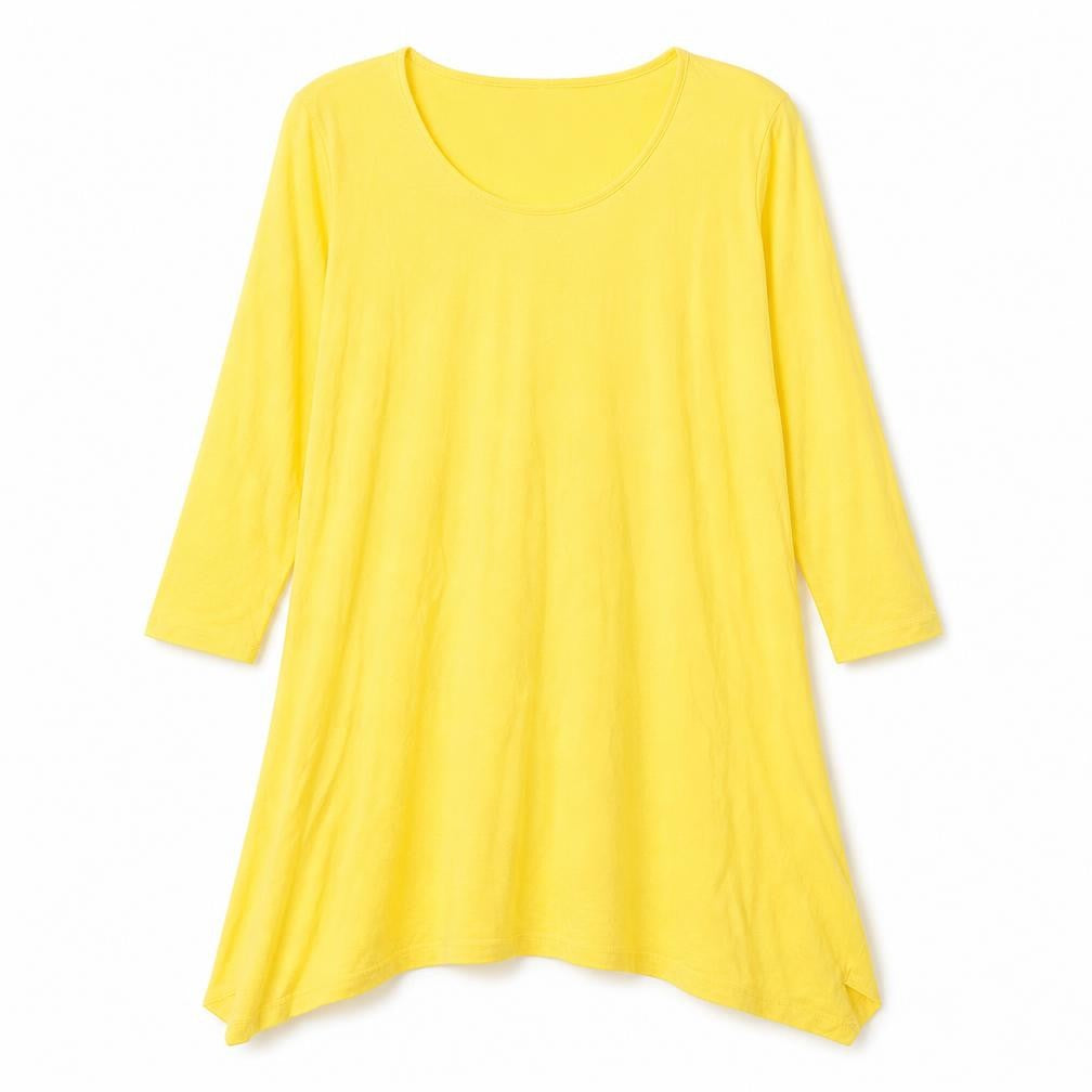Anthony Studio Womens Yellow  Rayon T-Shirt Dress  Size S