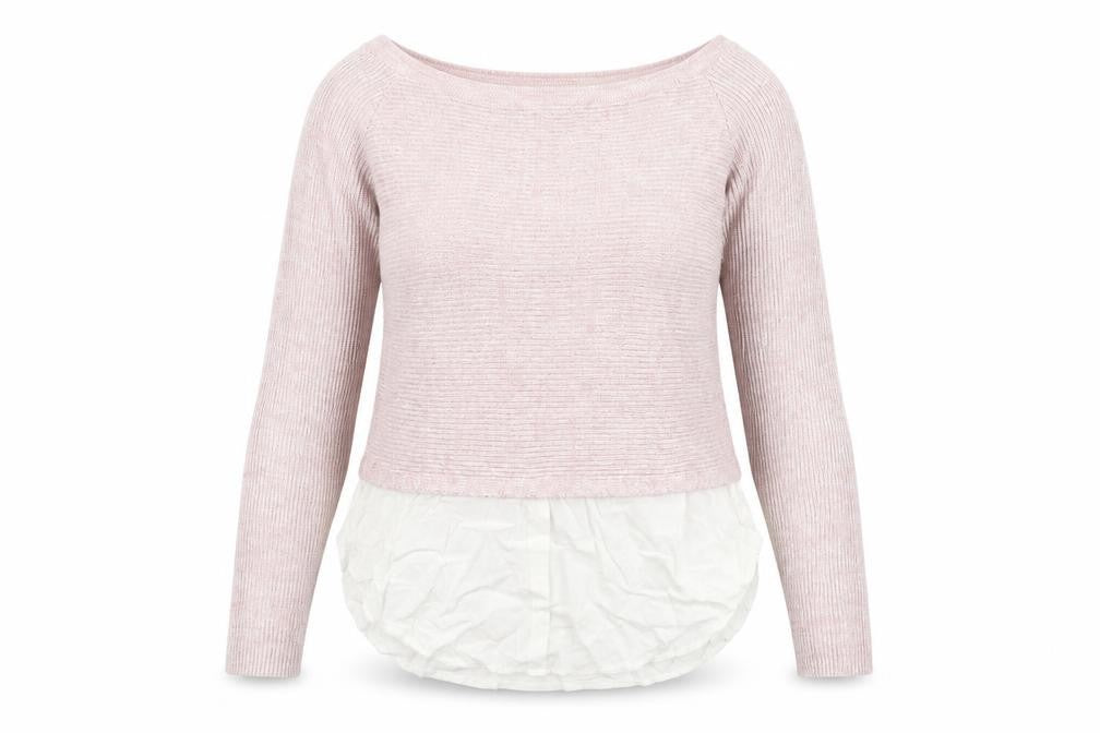 Front view of River Island women’s purple jumper, size UK 12