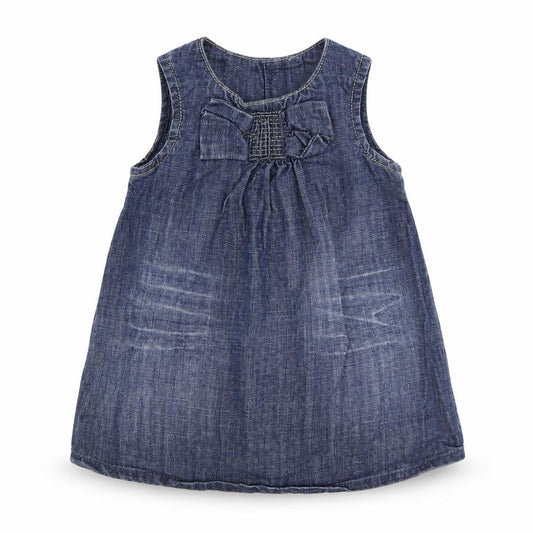 Front view of Next girls’ blue fit & flare, size 0-3, months