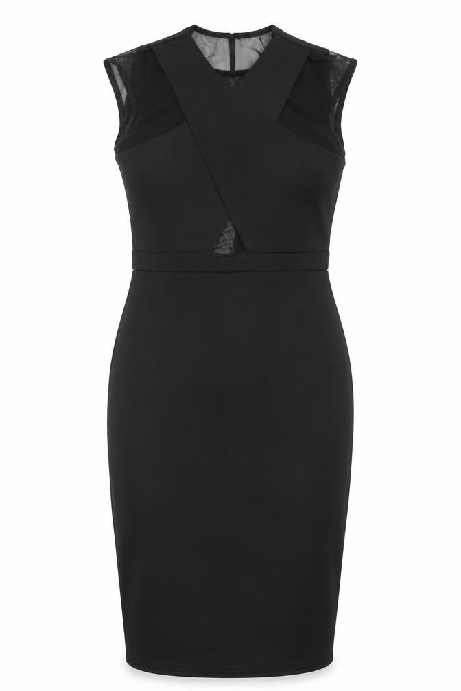 Preworn Womens Black   Pencil Dress  Size 8
