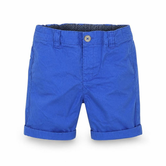 Front view of Matalan boys’ blue cropped trousers, size 2-3, years