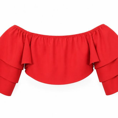 Boohoo  Womens Red   Cropped T-Shirt Size 8
