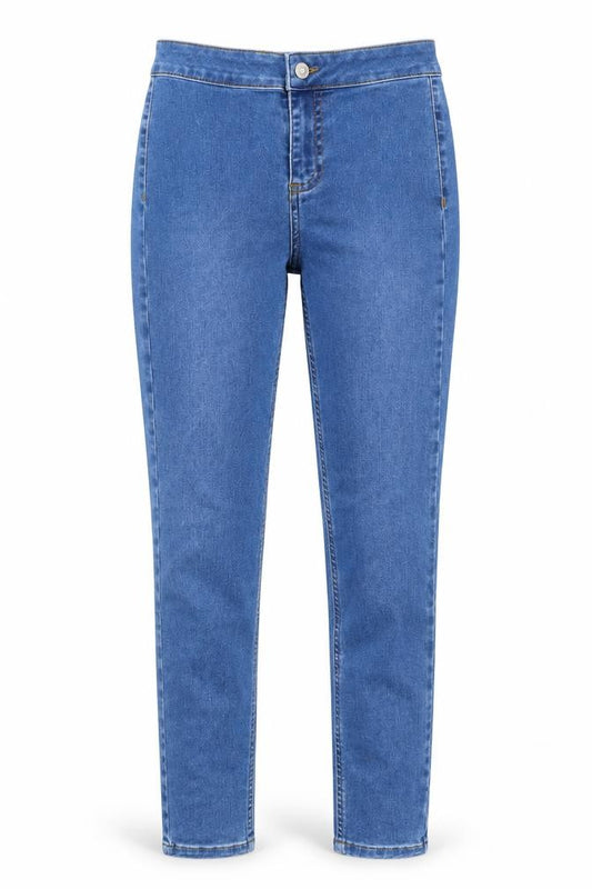Front view of New Look girls’ blue skinny jeans, size 13, years