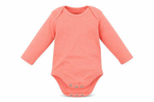 Front view of F&F Baby Pink Babygrow One-Piece, size 0-3, Months