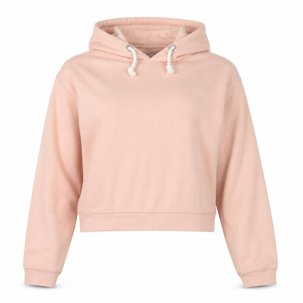 Front view of Primark women’s pink pullover hoodie, size S