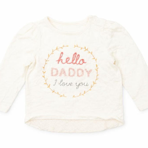 Nutmeg Girls Ivory   Basic T-Shirt Size 9-12 Months