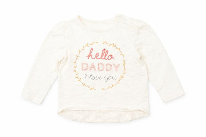 Nutmeg Girls Ivory Basic T-Shirt Size 9-12 Months