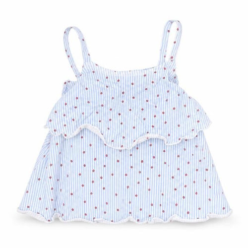 Matalan Girls Blue Striped  Fit & Flare  Size 9-12 Months