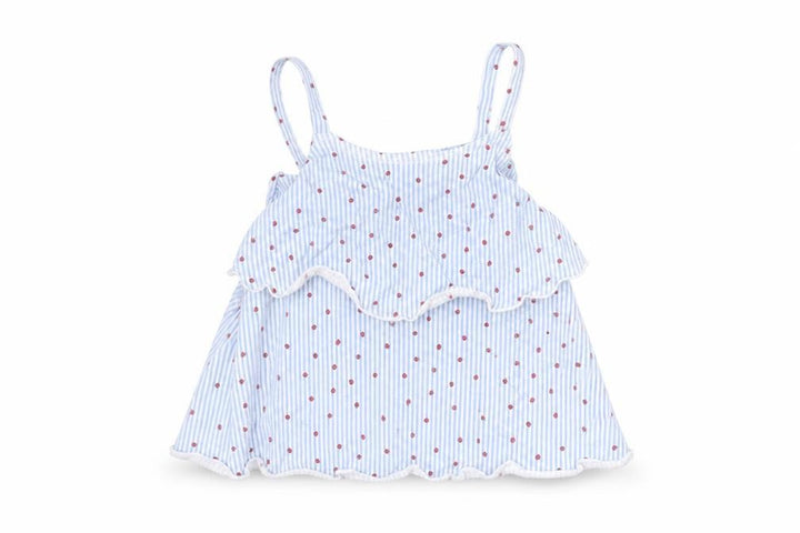 Matalan Girls Blue Striped Fit & Flare Size 9-12 Months