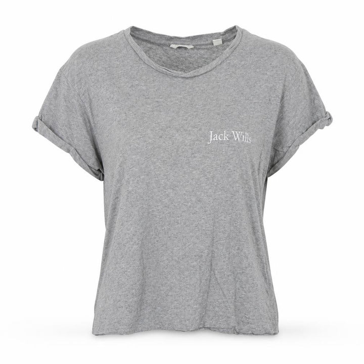 Jack Wills Womens Grey   Basic T-Shirt Size 6