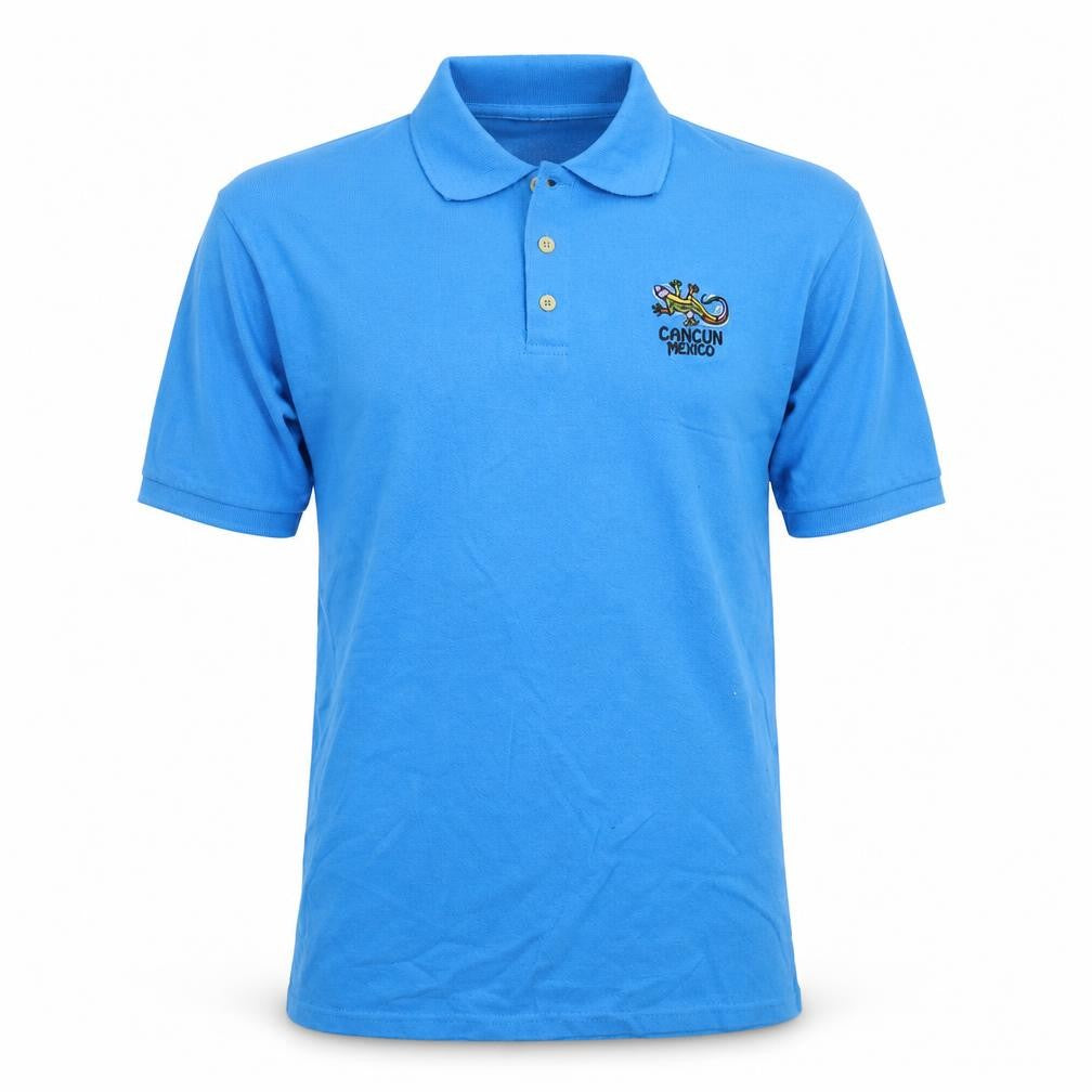 Preworn Mens Blue    Polo Size S  - Cancun mexico