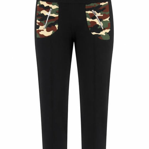 Preworn Womens Black   Capri Leggings Size 28 in L28 in - Camo detail
