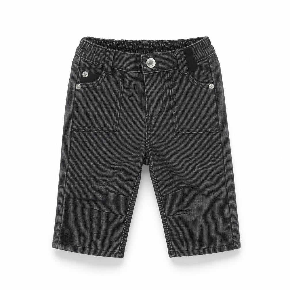 Mothercare Boys Grey Striped Denim Cargo Trousers Size 3-6 Months