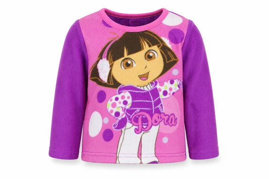 Front view of Nickelodeon girls’ multicoloured fleece jumper, size 2, years